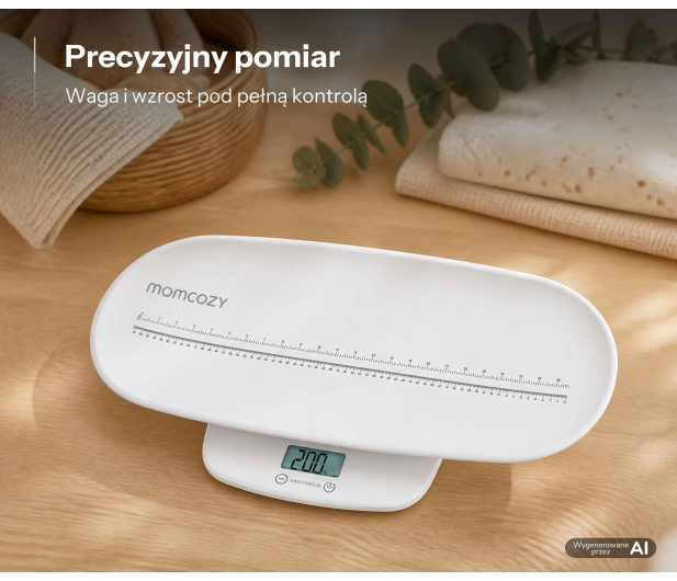 MOMCOZY Waga niemowlęca AZ01, wielofunkcyjna, pomiar wagi i wzrostu - 1594951 - zdjęcie 3